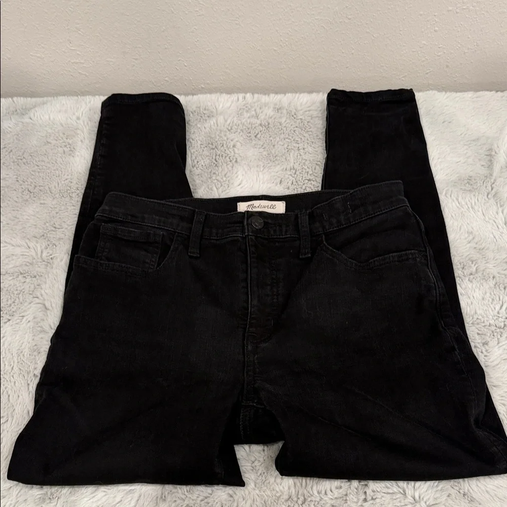 Madewell Roadtripper High Rise Skinny Jeans Black Magic Pockets Stretch Size 28 - Picture 2 of 12
